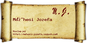 Méhesi Jozefa névjegykártya